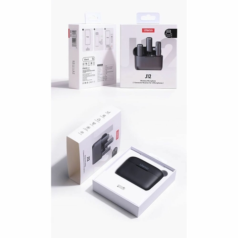 Microfone Wireless J12, Lightning Iphone, 2 Mic, Sem fio, Preto - J12-2885 - Ulanzi