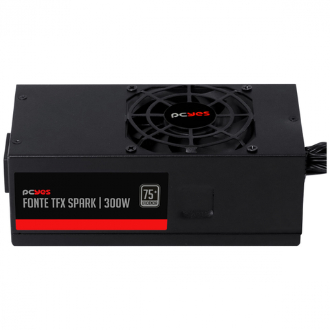 Fonte Tfx 300W SLIM Spark 75+ - PFC ATIVO - CABOS FLAT - TFXKP300TB