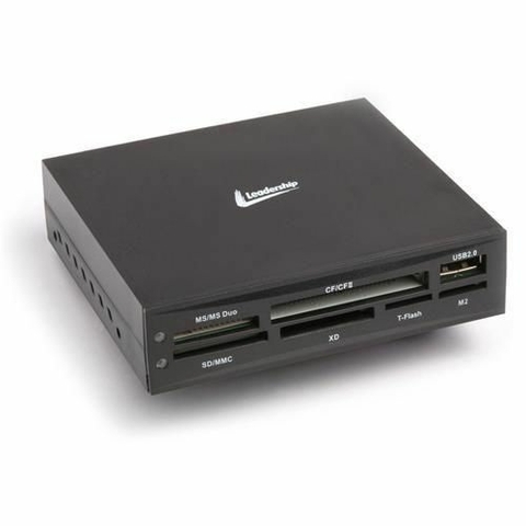 Leitor De Cartão USB 2.0, SD, windows 98SE, Micro SD, MS, XD, T-F, Preto - 1899 - Leadership