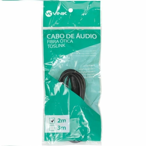 Cabo de Áudio Optico Toslink, PVC, 2M, Preto - ATC-2 - Vinik