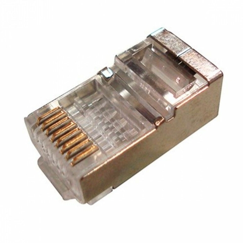 Conector Modular plug 8×8 RJ45 Macho, Cat.6, 8 Vias, Blindado - WT-6066-SOLID - Seccon