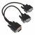 Cabo VGA Y 2 Monitores VGA Macho X 2 VGA Fêmea, 15 Pinos, Preto - 0300100231 - Roxline