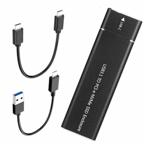 Case USB 3.0, Para SSD M.2, NGFF ou NVME, USB Type-C, 10Gbps, Preto - CS-NVM - F3