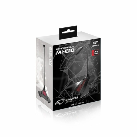 Microfone Gamer Articulado, P2, 100Hz-16kHz, 170cm, Preto - PH255 - Multilaser - MI-G10BK - C3tech
