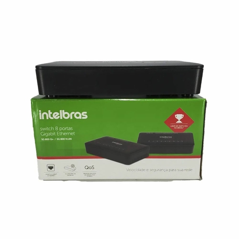 Switch Ethernet Intelbras, 8 Portas Fast, 10/100/1000Mbps - SG800Q+