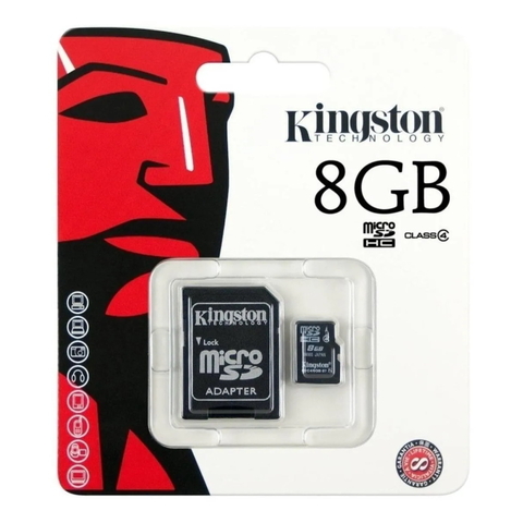 Cartao De Memória Kingston 8Gb, Classe 4, com Adaptador SD - SDC4/8GB