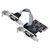 Placa PCI-E X1, 2 Serial, RS232 DB09 Low Profile, - 27119134 - Comtac