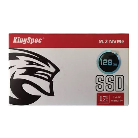 SSD 128Gb Kingspec, M.2 NVMe 2280, PCIe 3.0 Leitura: 1800 Mb/S e Gravação: 600 Mb/S