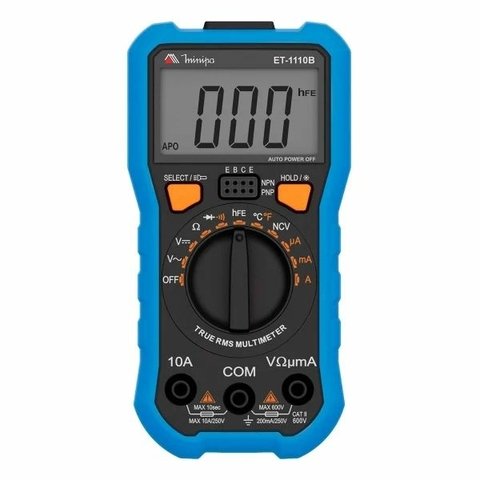 Multimetro Digital True Rms, 2000 Contagens - Et-1110B - Minipa
