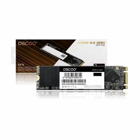 SSD 128GB ON800M M.2 Sata, 2280 Leitura Sequencial: 550 MB/s e Escrita Sequencial: 500 MB/s - Oscoo