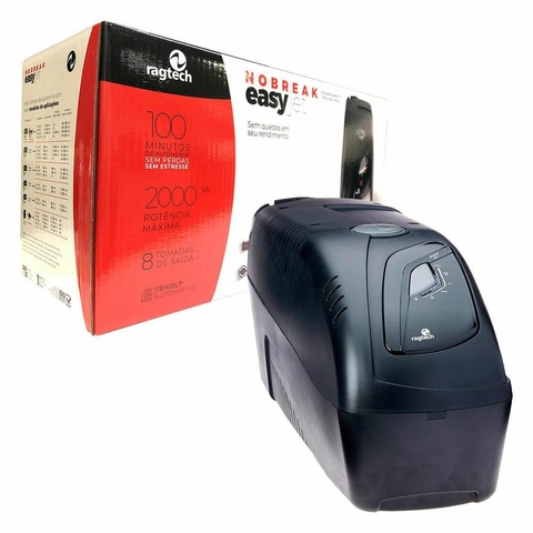 Nobreak Easy Jet CBU-TI, 2000VA, Entrada Trivolt, Saída 115V, 8 Tomadas, Preto - 20NEJ4222 - Ragtech