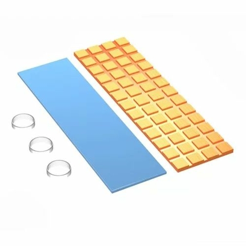 Dissipador de calor SSD M.2, 100% Cobre, Com Thermal pad em silicone, WA-N90-SRP - Ampcom