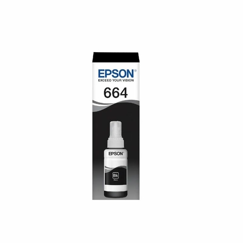Refil Tinta Epson 664BK, Preto, 70ml, L220, L355, L375, L565, L475, L120, L495, L395, L396, Original - T664120AL