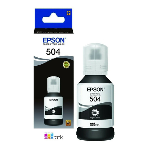 Refil Tinta Epson 504BK, Preto, 127ML, L4150, L4160, L4260, L6191, L6161, L6171, L14150, Original - T504120-AL