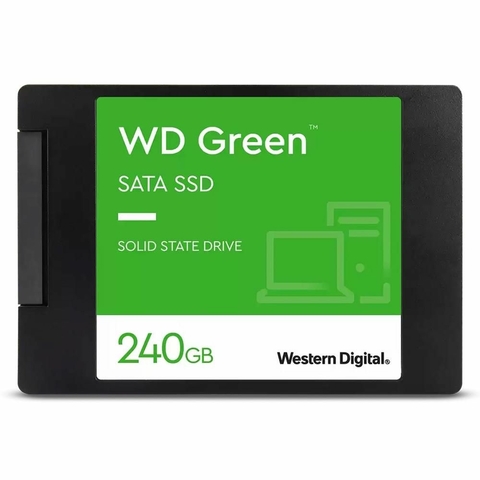 SSD 240GB WD Green 2.5", SATA III, Leitura: 545MB/s e Gravação: 430MB/s, Preto - WDS240G3G0A