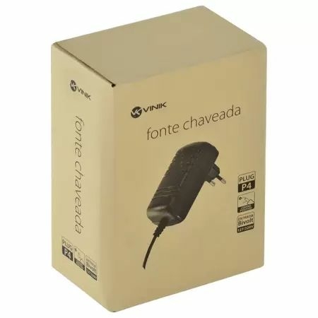 Fonte Bivolt Chaveada 24v, 1A, 24w, Plug P4, 2.5mm - VFE2401- Vinik
