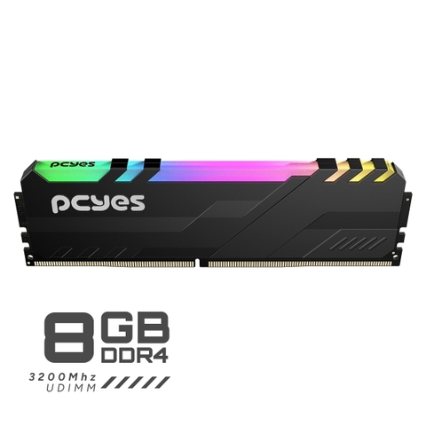 Memória Pcyes 8GB, DDR4, Udimm 3200MHZ, ARGB, 1.2V - PM083200D4BR