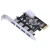 Placa PCI-E Express, Com 4 Portas, USB 3.0, 5Gbps - PU30-4 - Vinik - Bittek