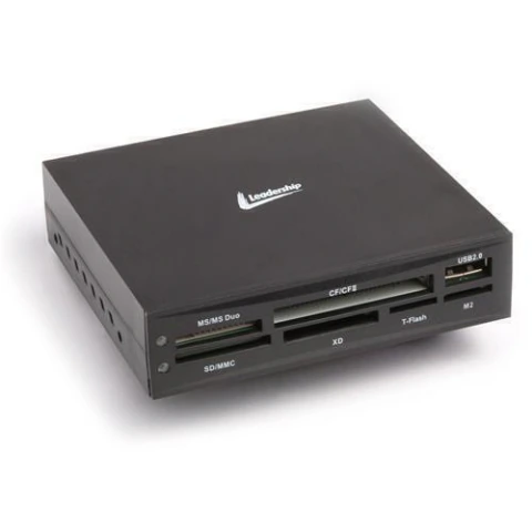 Leitor De Cartão USB 2.0, SD, windows 98SE, Micro SD, MS, XD, T-F, Preto - 1899 - Leadership
