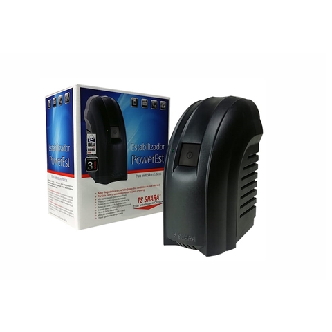 Estabilizador PowerEst, 500VA, Bivolt /115V, 4 Tomadas, Preto - 9016 - Ts Shara