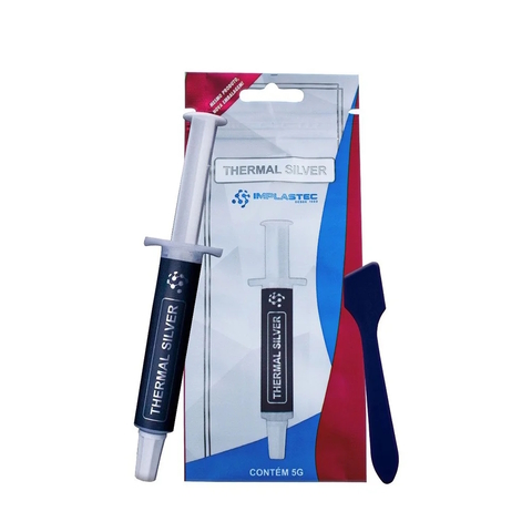 Pasta Térmica, Thermal Silver Blister, 5G, 1,2 W/m-k, Cinza - 15067 - Implastec