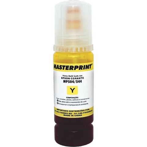Refil Tinta Compatível Epson K504/544Y, 70ML, L3150, L5190, L6171, L4160, Amarelo - MP04/44Y - MasterPrint