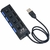 HUB USB 2.0, 4 Portas, 480Mbps, Preto - JC-HUB401 - F3