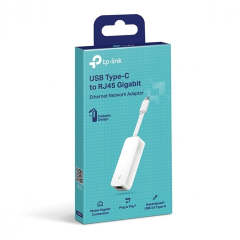Adaptador Rede TP-Link USB-C 3.0, Para RJ45, 10/100/1000Mbps Gigabit, Branco - UE300C