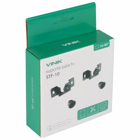 Suporte Universal Para Tv Fixo, De 10 - 80 Polegadas, Vesa até 800 x 600, Preto - STF-10 - Vinik