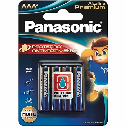 Pilhas Alcalina Premium AAA4, 1,5V, 4 unidades - LR03EGR/4B - Panasonic