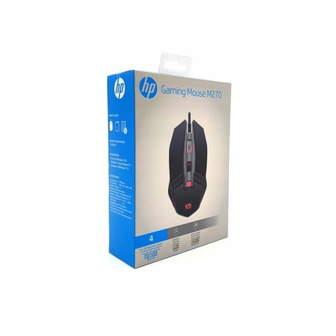 Mouse Opt Gamer, USB, 3.200 DPI, Led, M270, Preto - 7ZZ87AA#ABM - HP