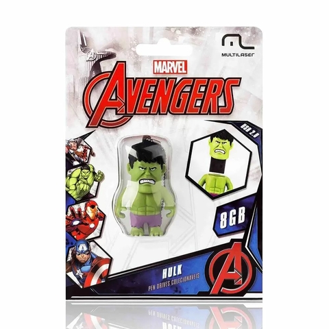 Pen Drive 8GB, Marvel Hulk, USB 2,0, Verde - PD082 - Multilaser