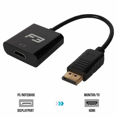 Cabo Adaptador Conversor Displayport Macho X HDMI Fêmea - JC-CB-DMI - F3