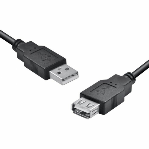 Cabo Extensor, USB AM x USB AF, 480 Mbps, 1,8 M, UAMAF-18, Preto - 23562 - Vinik