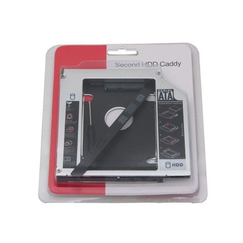 Adaptador Caddy para HD, SSD Sata 12.7mm Case p/Gaveta de CD, DVD Notebook, AC049, Bringit