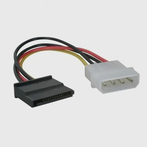 Cabo de Força, SATA II, HD/SSD Para Fonte, 4 Pinos, 10 cm - LCX86381 - Duex