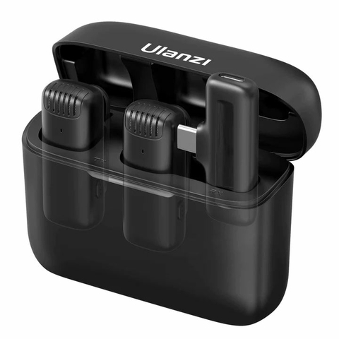 Microfone Wireless J12, Tipo-C, 2 Mic, Sem fio, Preto - J12-2883 - Ulanzi