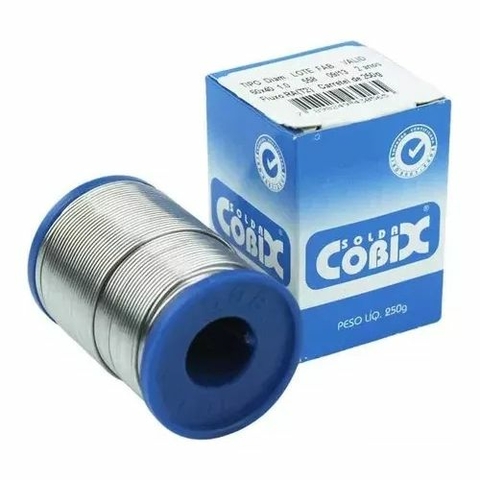 Solda Estanho Carretel 250G, 60 x 40, 1.0MM, Prateado - 1994 - Cobix