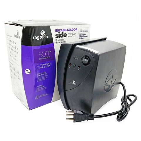 Estabilizador Side Laser SDL-TI, 500VA, Bivolt /115V, 5 Tomadas, Preto - 20SDL5380 - Ragtech