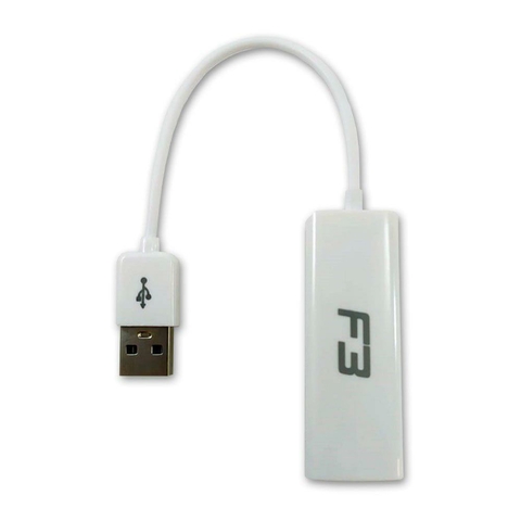 Adaptador Rede F3 USB 2.0, Para RJ45, 10/100Mbps, Branco - JC-AD-RJ45-2.0