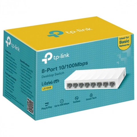 Switch Ethernet TP-Link, 8 Portas Fast, 10/100Mbps - LS1008