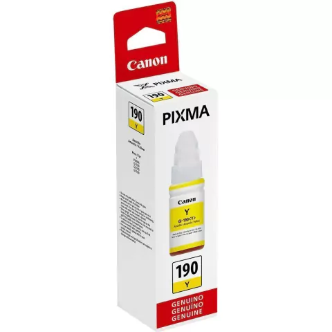 Refil Tinta Canon 190Y, Amarelo, 70ml, Pixma Maxx G1100, G3102, G3110, Original - 0670C001AC
