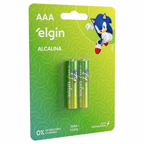 Pilhas Alcalina Energy AAA, 1,5V, LRO3, 2 unidades - 82154 - Elgin