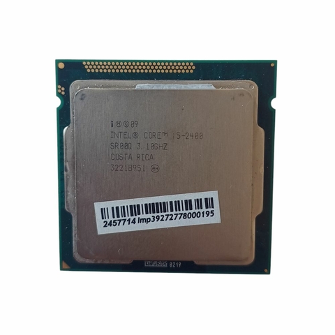 Processador Intel Core I5-2400, 1155, 3.1GHz, 2TH, 2° Geração