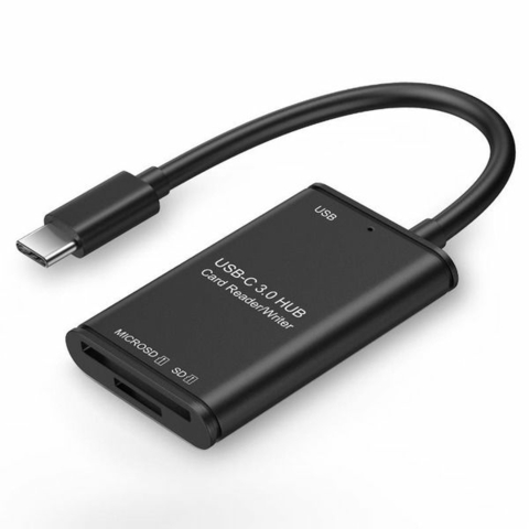 Leitor De Cartão USB3.0/OTG/SD, Type-C, Preto, 9CM - JC-LT-TYC-U3 - F3