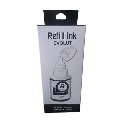 Refil Tinta Compatível Canon 190BK, Preto, 135ML, Pixma Maxx G3100, G3110, G4110, Evolut - GI-190BK