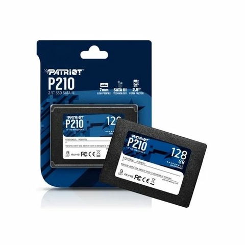 SSD 128GB Patriot, 2.5", Sata III, Leitura 500mb/s, Gravação 400mb/s - P210S128G25
