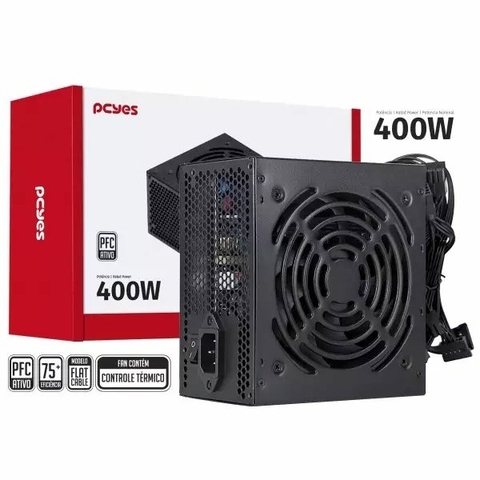 Fonte Atx 400W Pcyes, Preta - PXSP400WPT