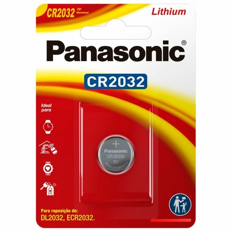 Bateria De Lithium, Lítio 3V, CR2032, P/Placa Mae, Panasonic - CR2032/1B100