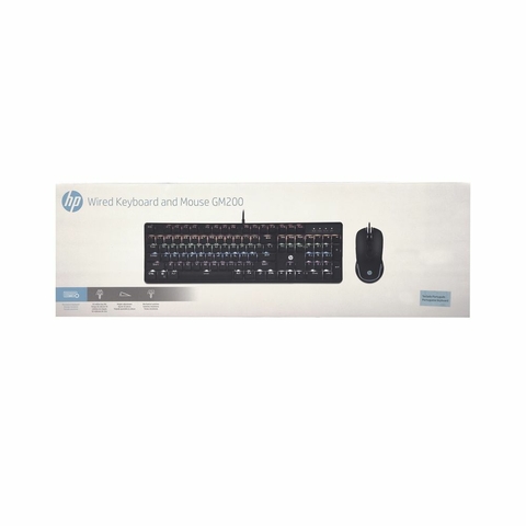 Kit Teclado Mecânico + Mouse Game, USB, RGB, 2.400 DPI, Com Fio, GM200 - 7JH32AA - HP